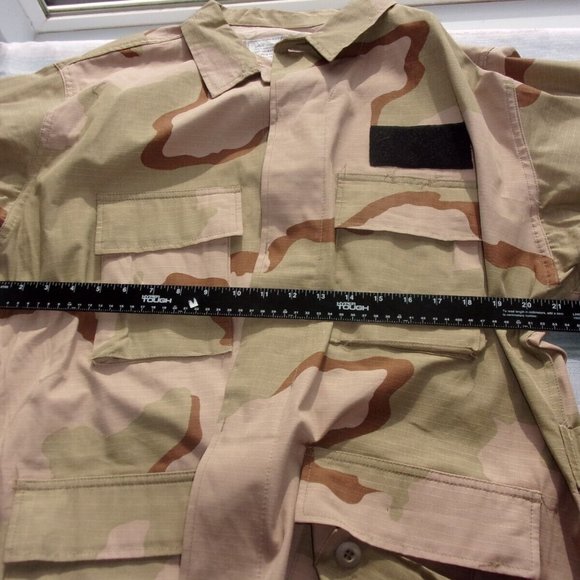 USAF OIF I 3 COLOR DCU DESERT CAMO UNIFORM COMBAT TACTICAL JACKET LG EC 1018 - Picture 10 of 11